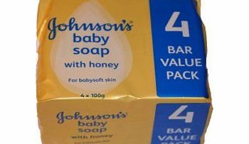 Johnsons baby soap Honey with baby lotion 4 pack