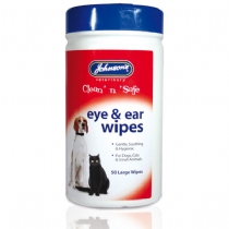 Johnsons Clean N Safe Eye and Ear Wipes 50 Wipes