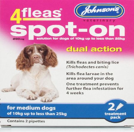 Johnson`s Pet Johnsons 4fleas Dual Action Spot On for Medium