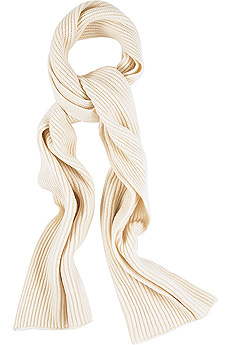 Cashmere ribbed scarf
