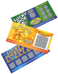 Lotto Tickets - 3 Fake Winning Scratch Cards