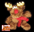 RED NOSE REINDEER SQUEEKY TEDDY DOG