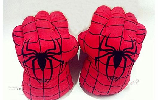 Jolly Girl 2014 Newest Spider Man Smash Hands Boxing Gloves Big Soft Plush Toy Red Cool Special Novel Unique Gi