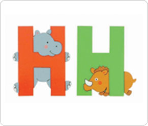 H - Wooden Letter