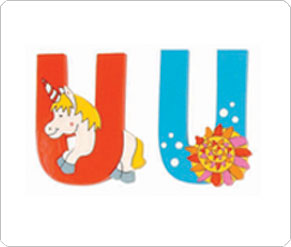 Jolly Phonics U - Wooden Letter