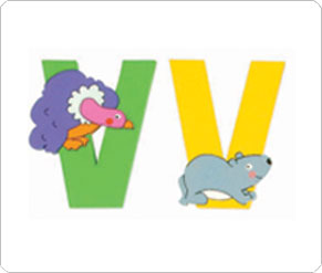 V - Wooden Letter