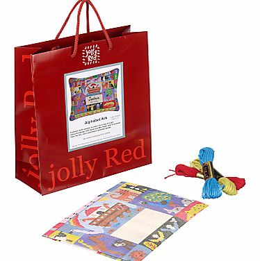 Jolly Red Alphabet Ark Birth Sampler Tapestry Kit