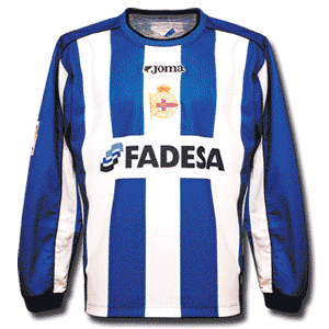 Joma 02-03 Deportivo La Coruna Home L/S shirt