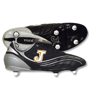 Morientes Football Boots - Black/Silver (Water Damaged)