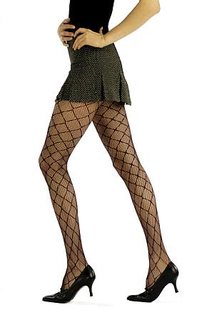 Ladies 1 Pair Jonathan Aston Double Diamond Tights Black