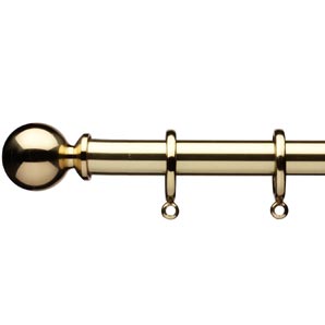 Jonelle Curtain Pole Kit- Polished Brass- Ball- 150cm