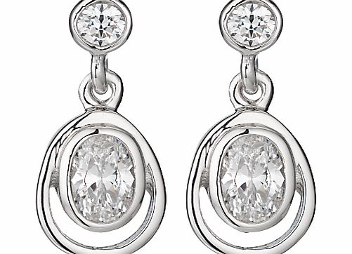 Short Oval Drop Earrings