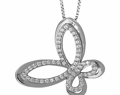 Jools by Jenny Brown Sterling Silver Heart Pave