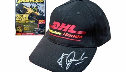 baseball cap and Magazine and#8211; Signed by Eddie Jordan