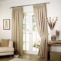 Jordan Curtains Lined Pencil Pleat Linen 132 x 229cm