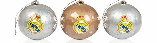 Jos-ma Sport-Gol 2000 S.L Real Madrid Christmas Baubles - 3 Pack RM2412