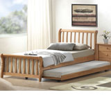 Joseph 90cm Leo Single with Guest Bed and Style Mattress in Rubberwood with Maple finish