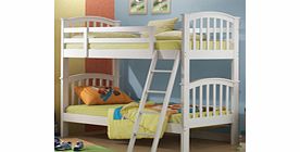 Joseph 90cm Polo Bunk Bed in Rubberwood with White finish