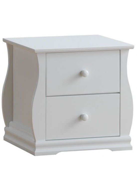 Joseph International Joseph Oasis 2 Drawer Bedside Table-White