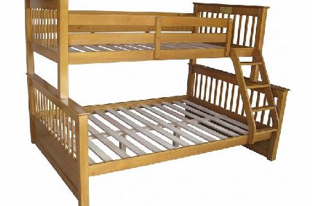 Joseph International Joseph Sonya Three Sleeper Wooden Bunk Bed-Honey