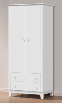 Joseph Julius White 2 Door Wardrobe - FREE NEXT DAY