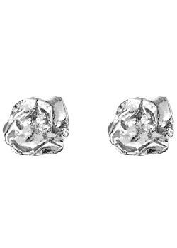 Joseph Lamsin Silver Rippled Stud Earrings By Joseph Lamsin
