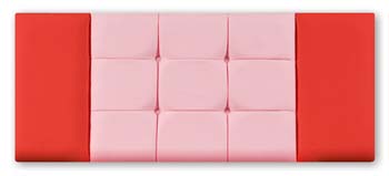 Joseph Mada Red and Pink Hessian Button Headboard