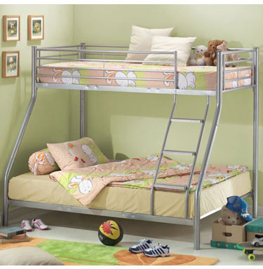 Three sleeper metal bunk bed