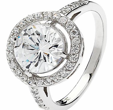 Sterling Silver Round Cubic Zirconia