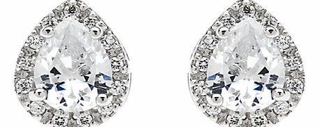 Sterling Silver Teardrop Cubic Zirconia