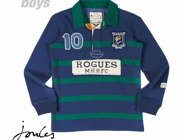Boys Joules Junior Rouge Rugby Shirt - Navy