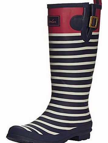 Joules Welly Print, Women Warm Lining Rain Boots, Blue (Navy Strp), 6 UK (39 EU)