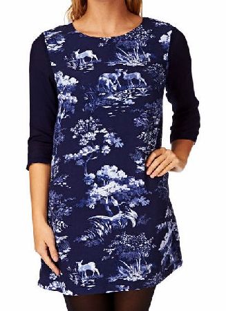 Womens Joules Beydale Dress - Navy Woodland