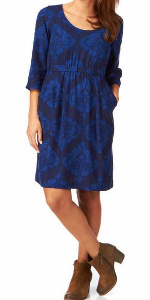 Womens Joules Leila Dress - Blue Damask
