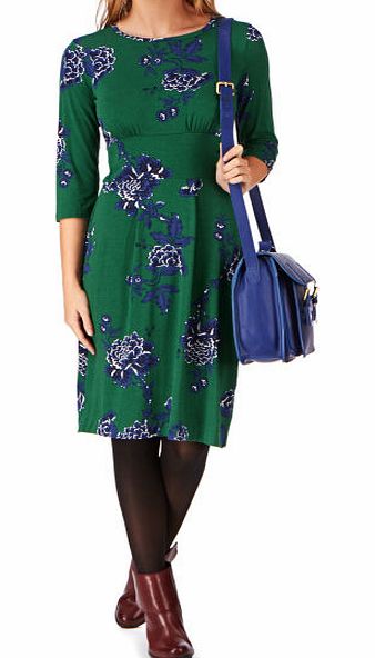Womens Joules Vicky Dress - Green Peony