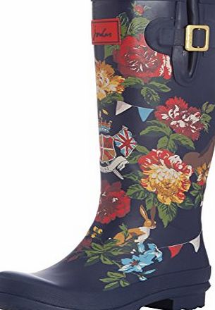 Joules Womens Welly Print Knee-High Boots, Jubilee, 5 UK