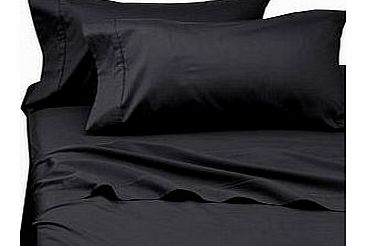 Love2Sleep EGYPTIAN COTTON FITTED SHEET HOTEL QUALITY - DOUBLE SIZE BLACK
