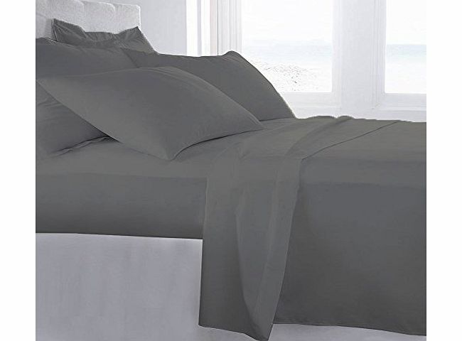 JOYSLEEP Love2Sleep EGYPTIAN COTTON FITTED SHEET HOTEL QUALITY - SUPER KING SIZE GREY