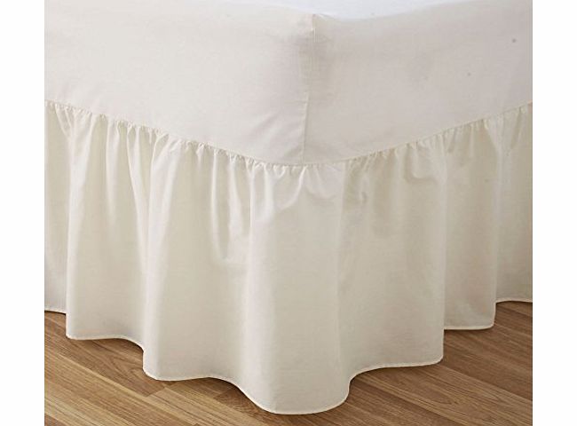 JOYSLEEP Love2Sleep EGYPTIAN COTTON HOTEL QUALITY VALANCE SHEET CREAM - 4FT (SMALL DOUBLE) SIZE