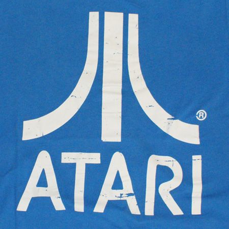 Joystick Junkies Atari White Logo Blue T-Shirt