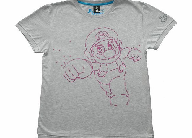 Joystick Junkies Grey Super Mario Men` T-Shirt from Joystick Junkies