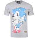 Joystick Junkies Mens Sonic T-Shirt - Grey Marl