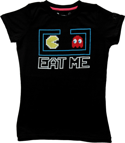Joystick Junkies Pac Man Eat Me Ladies T-Shirt from Joystick Junkies