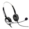 JPL Communications Binaural Noise Cancelling Phone Headset With Red Illumination