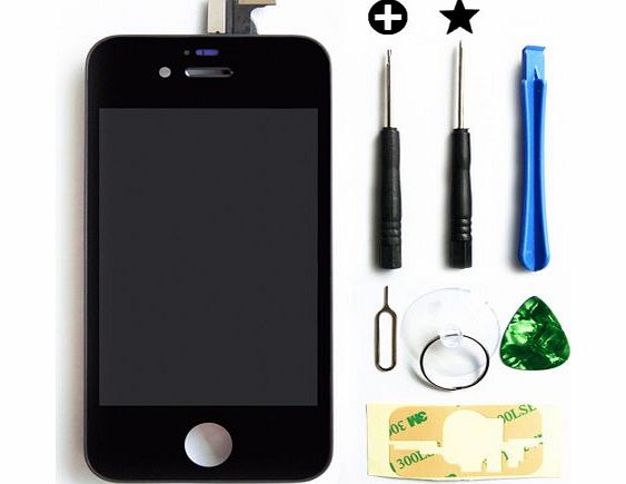 JT0220 0220 For IPhone 4S Replacement LCD Black Screen and Touch Glass Digitizer Assembly   Free Tool KIT