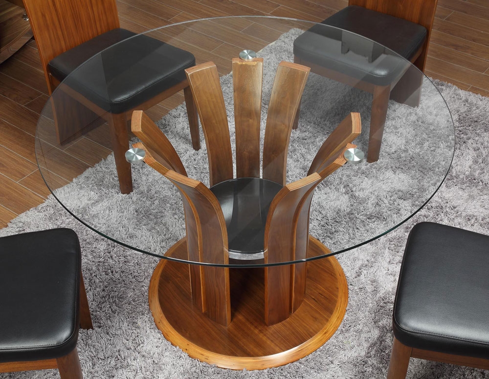 JUAL Curve Walnut Dining Table JF601