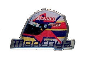 Juan Pablo Montoya BMW Williams Montoya Helmet Pin Badge
