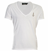 Judas Sinned Death or Glory White V-Neck T-Shirt