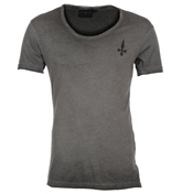 Grey Scooped Neck T-Shirt