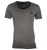 Grey Scooped Neck T-Shirt